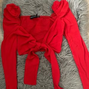 Long sleeve crop top